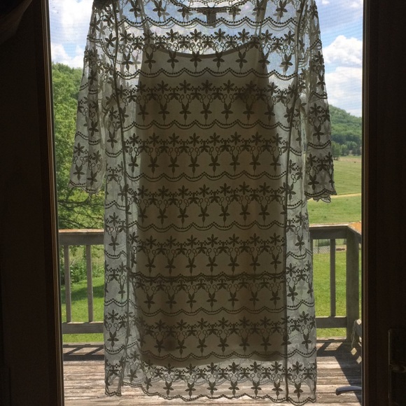 Forever 21 Lace dress tunic Size Medium 3/4 sleeve - Picture 6 of 8